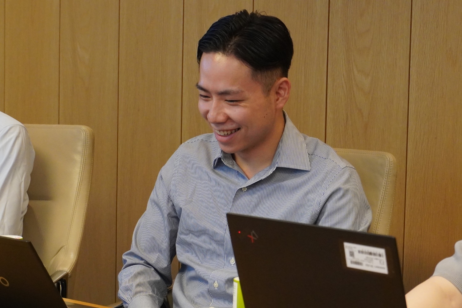 Mr. Kino of eWeL, who says a proverb another participant presented is still a decision-making axis for him